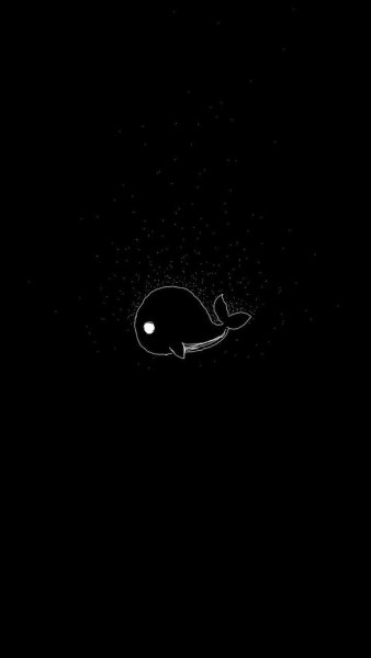 Чёрная заставка на телефон