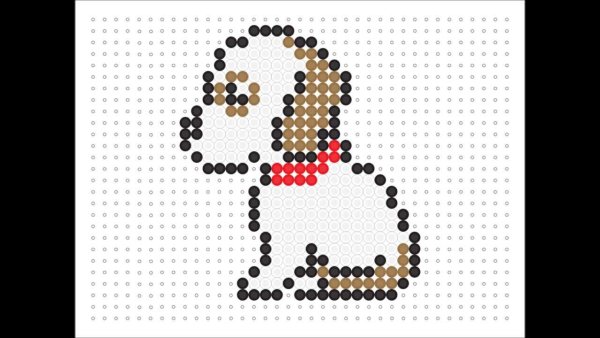 Схемы для термомозаики собаки