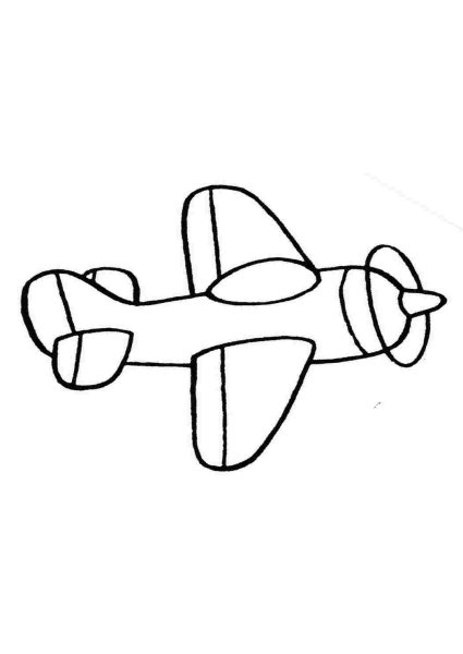 Самолет для раскрашивания для детей