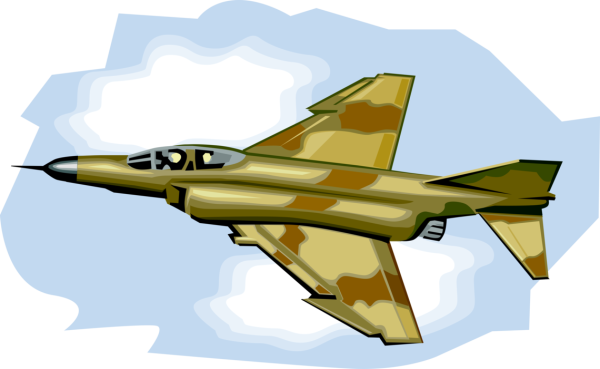 Военный самолет на прозрачном фоне