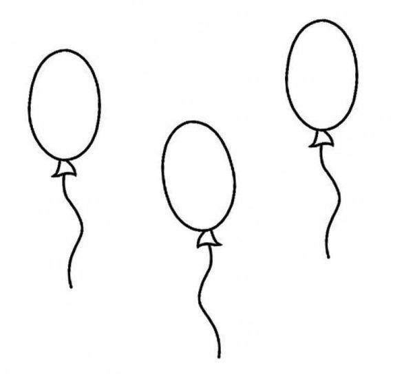 Раскраска шарики воздушные для детей