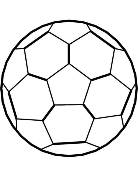 Нарисовать футбольный мяч