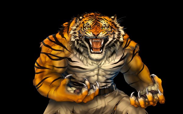 Тигр акварель