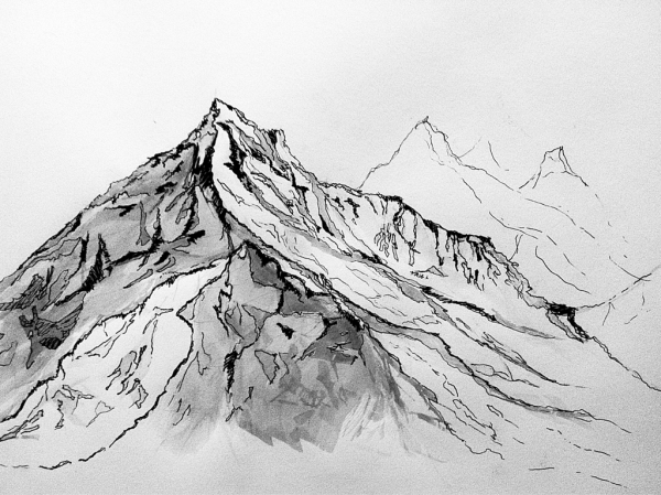 Горы набросок