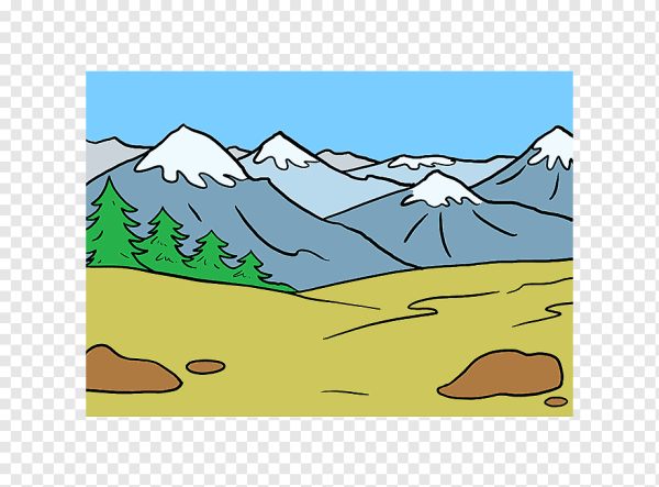 Горы рисунок