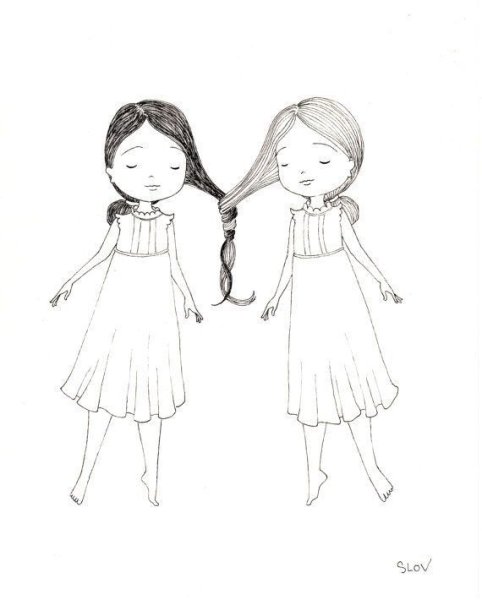 Картинки для срисовки подруги