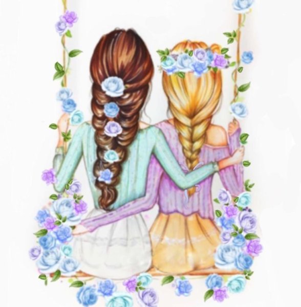 Подруги рисунок