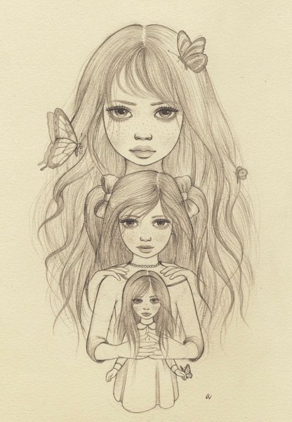 Подруги рисунок