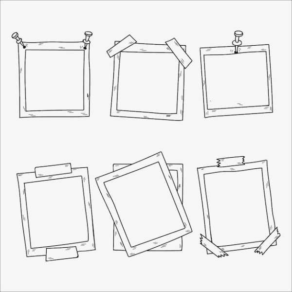 Рамка полароид вектор