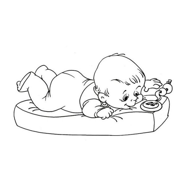 Новорожденный раскраска