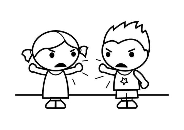 Ссора раскраска