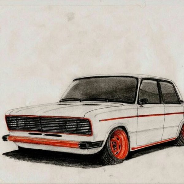 ВАЗ 2106 рисунок сбоку