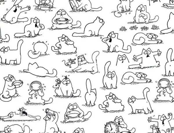 Раскраска маленькие котята