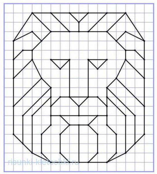 Абстракция на бумаге в клетку