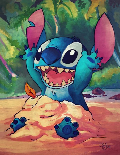 Стич мультфильм арт
