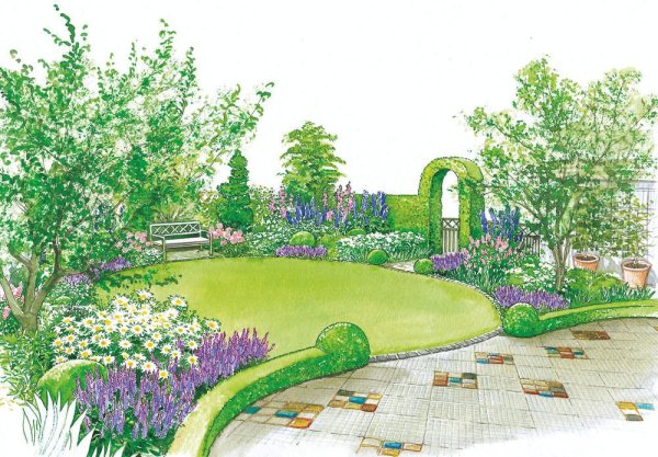 Фон для ландшафтных композиций