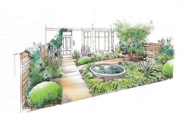 Эскиз ландшафтного дизайна