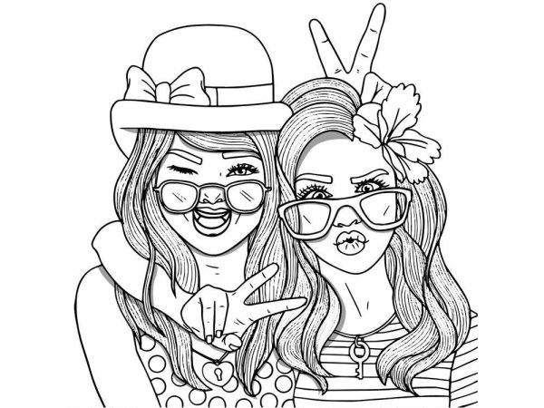 Раскраски для девочек 12 лет