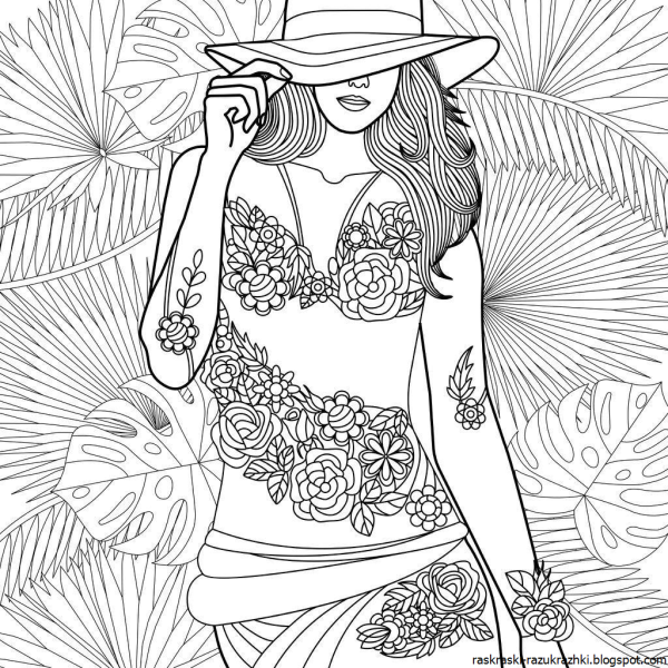 Раскраски модные современные
