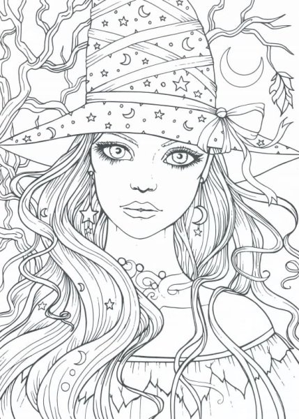 Раскраски антистресс девушки красивые