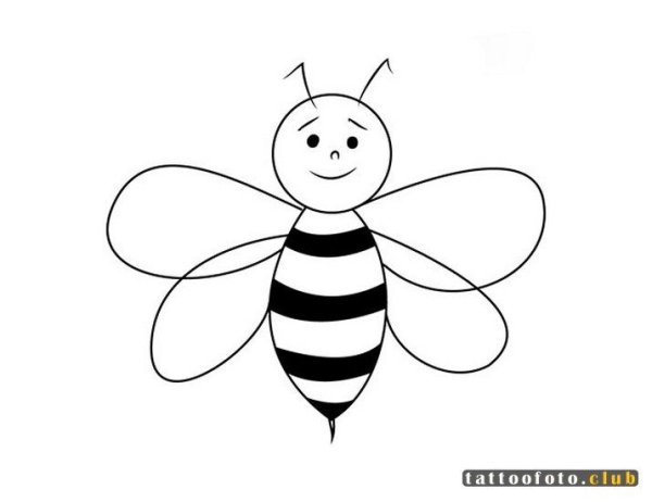 Пчела карандашом