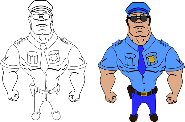 Полицейский раскрасить