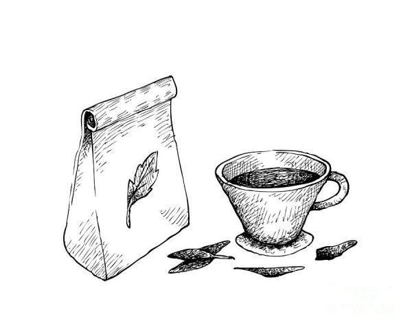 Чай рисунок легкий