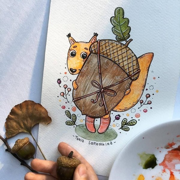 Осень для скетчбука