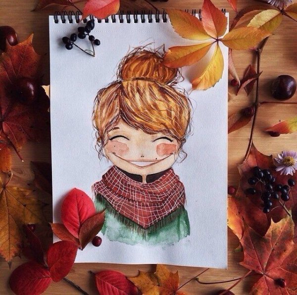 Рисунки для скетчбука сентябрь