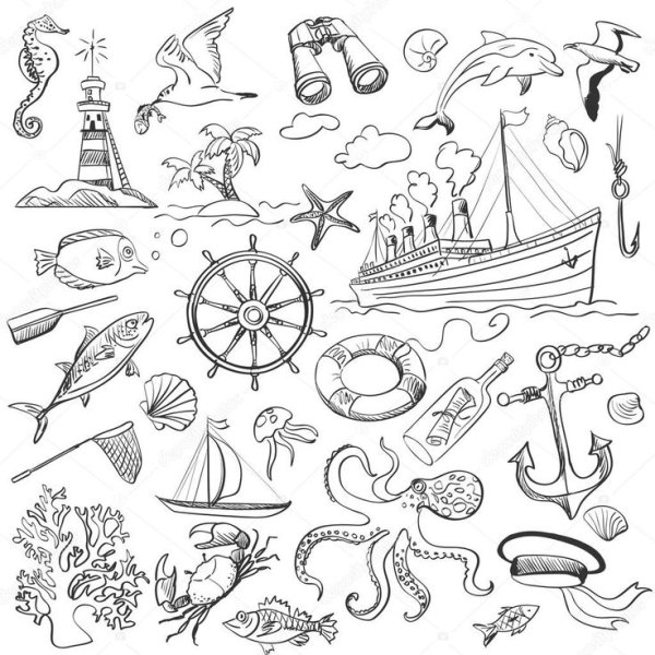 Векторная Графика морская тематика
