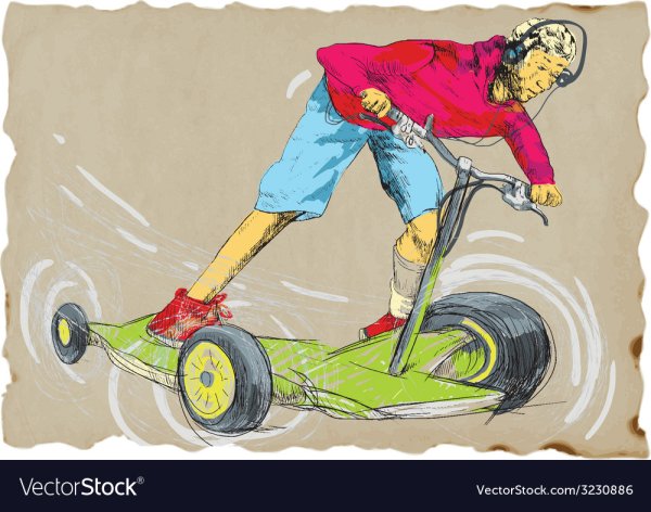 Самокат вектор