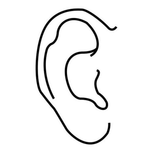 Уши в мультяшном стиле