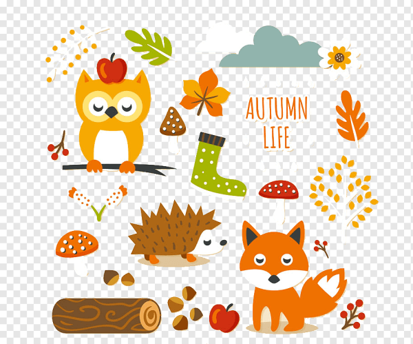 Наклейки на тему осень