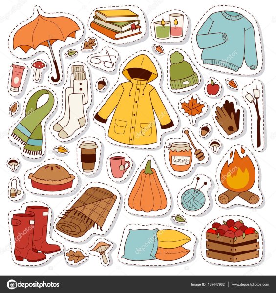 Наклейка осенние листья