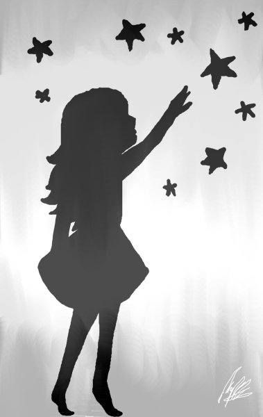 Векторные силуэты детей