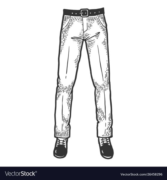 Брюки эскиз вектор