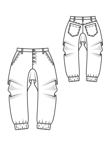 Эскиз брюк женских