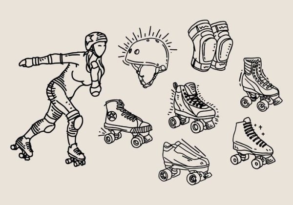Roller Skates вектор