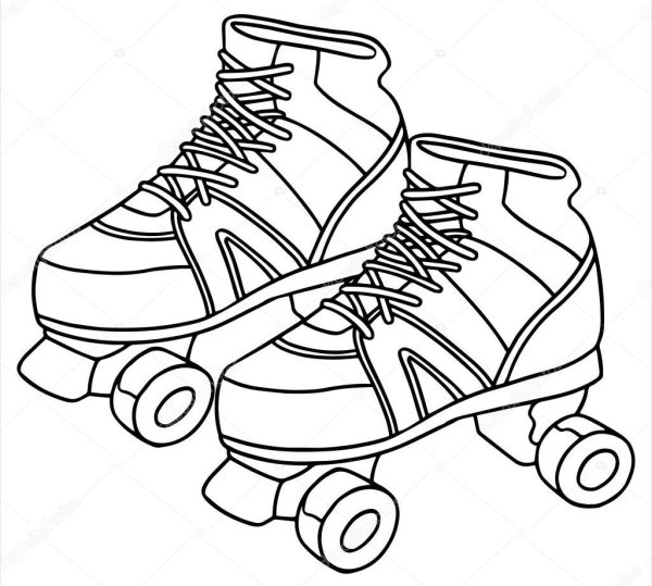 Роликовые коньки раскраска для детей