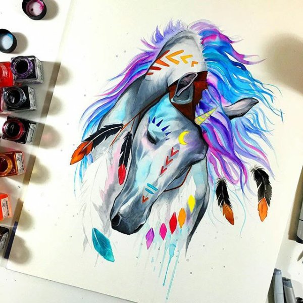 Рисование лошади в полный рост