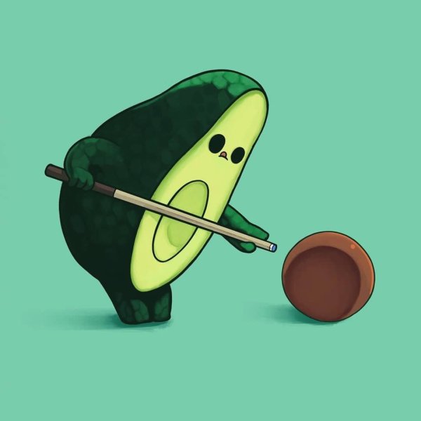 Авокадо мультяшный