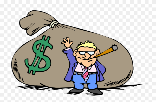 Мужчина с мешком денег