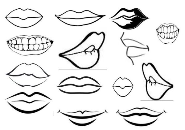 Губы рисунок