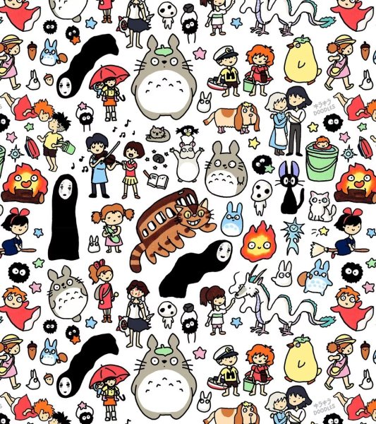 Много маленьких картинок на одном листе