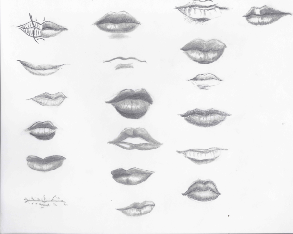 Формы губ для рисования