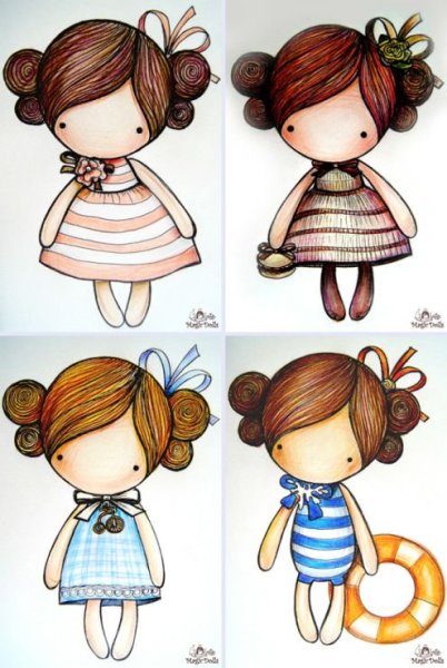 Куколки срисовать