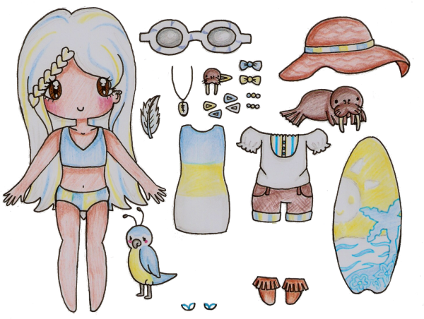 Бумажные куклы с одеждой