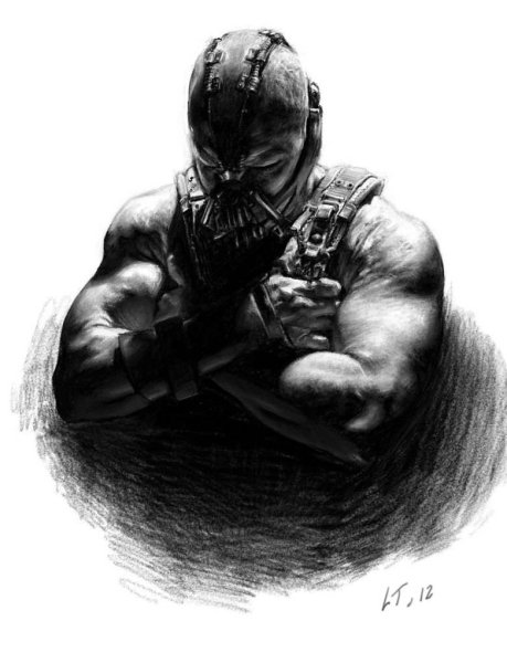 Боец черно белый