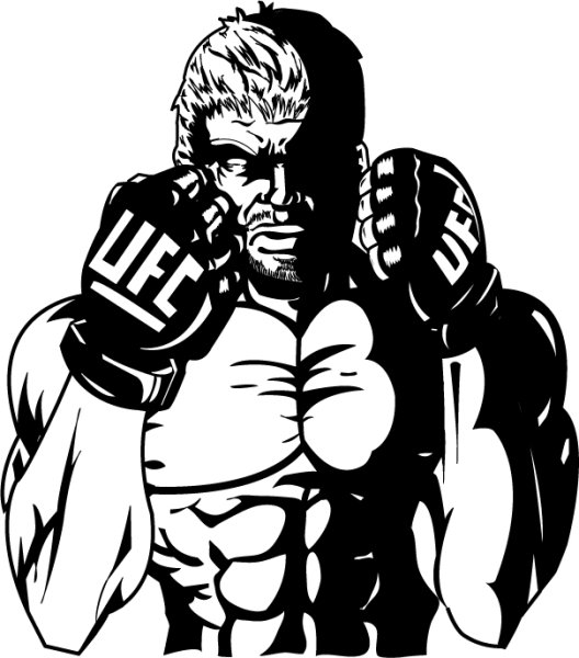 Боец UFC вектор