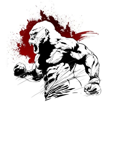 Боец ММА рисовать